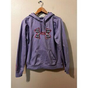 Women's Under Armour Lavender Logo Design Hoodie Size M [EXCELLENT]